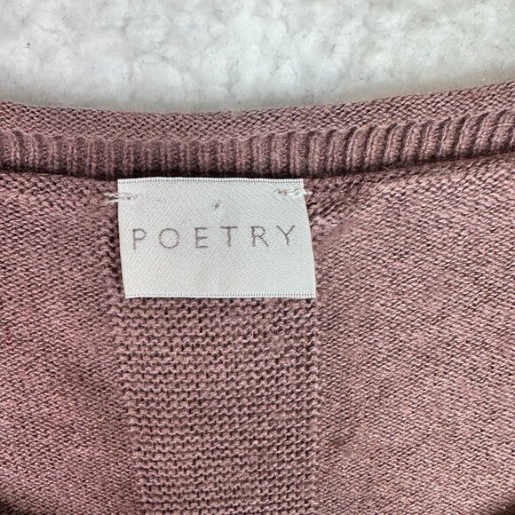 Poetry Silk Cashmere Oversized Knit Tunic Top Size 10 - Picture 4 of 11